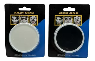 2 Maquillaje Pintura Blanca Negra Cara Disfraz Calavera