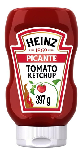 Imagem 1 de 4 de Ketchup Heinz Picante 397g