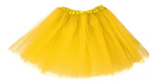 Saia amarela tule sales