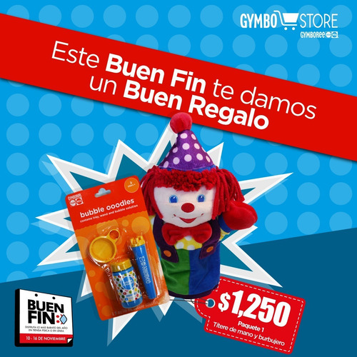 Imagen 1 de 1 de Titere De Mano Y Burbujero Gymboree