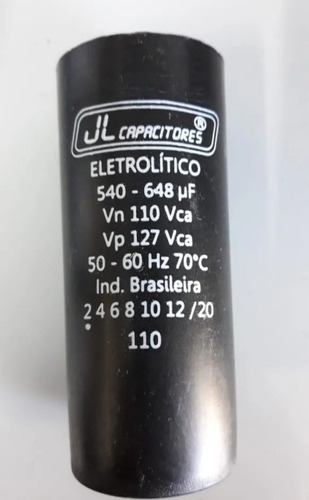 Capacitor De Partida P/motor De Betoneira  540-648uf 110v Jl