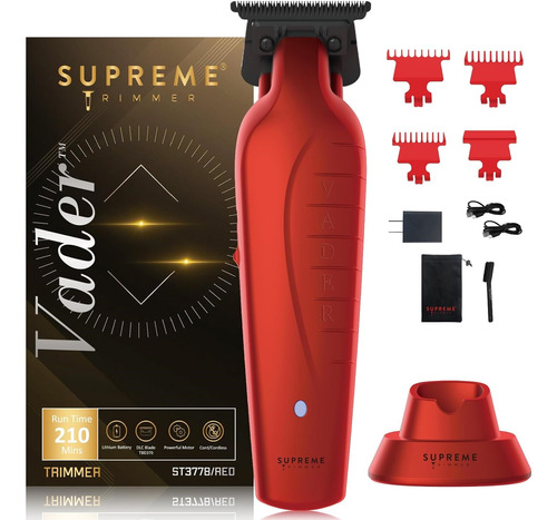 Recortadora Supreme Trimmer , Para Barba, Hoja T, Color Rojo