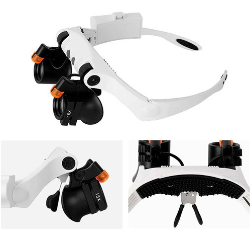 Imagen 1 de 5 de Lupa Anteojo Luz Led 12 Lentes Cosmetologia 3x - 10x S.
