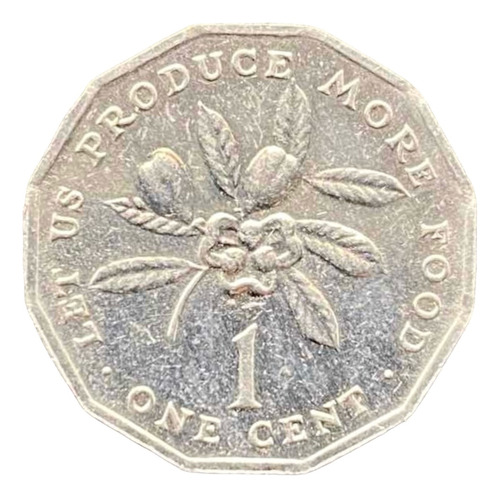 Jamaica - 1 Cent - Año 1990 - Km #64 - Flores - F. A. O. :