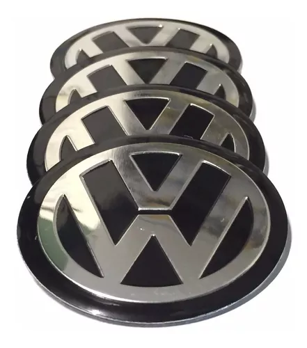 Juego (4 udes) Tapas centro Tapacubos Buje llantas Emblema Anagrama Logo VW  ORIGINAL 1J0601171XRW