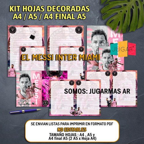 Kit Imprimible Hojas Rayadas Modelo Fútbol Campeones