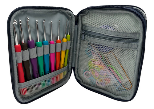 Set De Crochet Hemmel 72 Piezas Con Accesorios Y Estuche