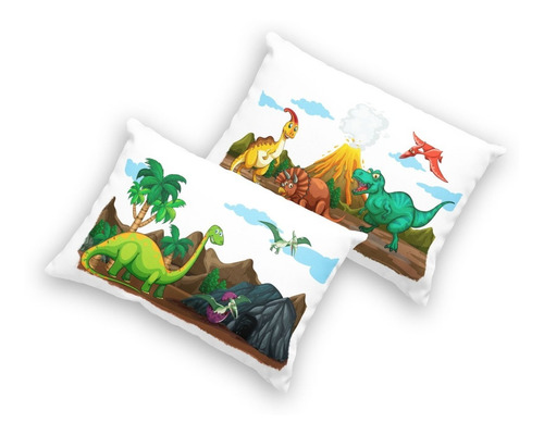 Fundas Para Almohadas De Dinosaurios  2pz 