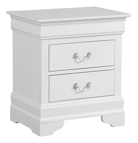 Glory Furniture Louis Phillipe , Mesita De Noche Blanca, 24 