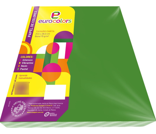Eurocolors Color Verde Bandera  De 100h / Caja 2500 Pzas