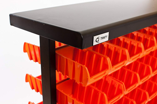 Sided-dual Trinidad Móvil, Negro Balanceo Bin Rack,