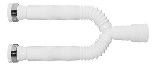 Lavadora flexible de doble sifón de PVC blanca 206 Blukit