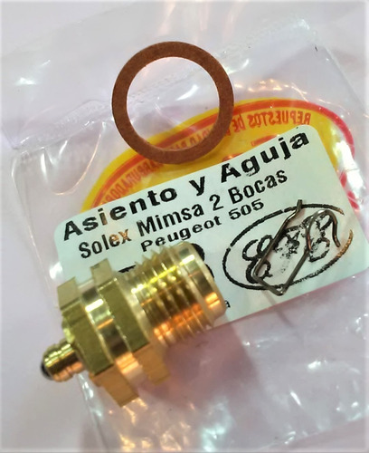 Asiento Y Aguja Carburador Solex Mimsa 2 Bocas Peugeot 505