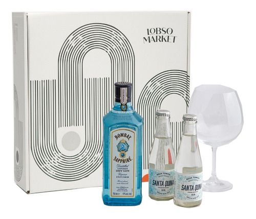 Caja Regalo Gin Bombay + Copa + 2 Tónicas A Elección