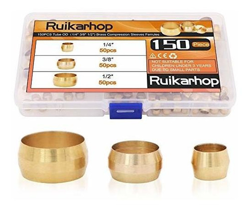 Ruikarhop 150pcs Tubo Od (1/4  3/8  1/2  ) Manguitos De Comp