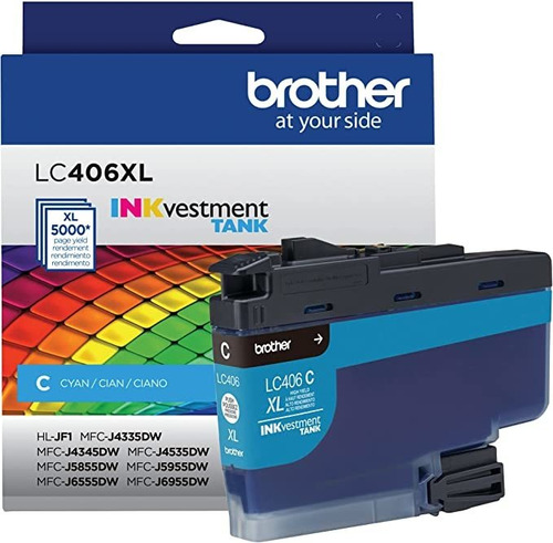 Brother Lc406xlc Cartucho De Tinta Cian De Alto Rendimiento