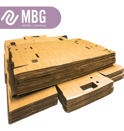 Imagen 3 de 6 de Caja De Archivos Carton Reforzada M&d 42x32x25 X10 Unidades
