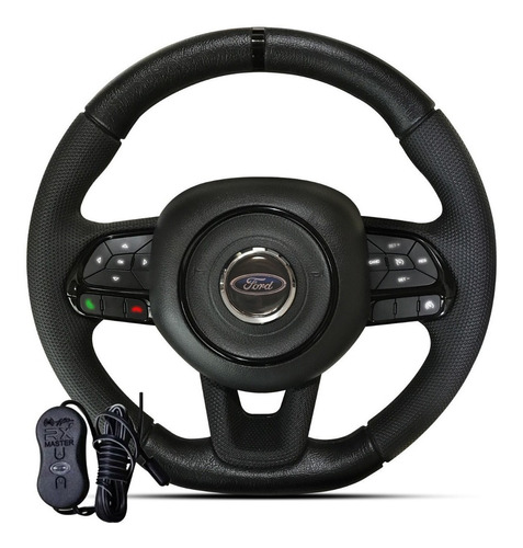 Volante Controle Som Black Interface Ford Fiesta Sedan 2013
