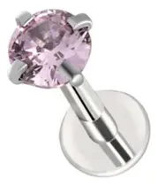 Comprar Piercing Labret Joya 4mm Lbjac Rosado Acero Quirurgico 1 Und