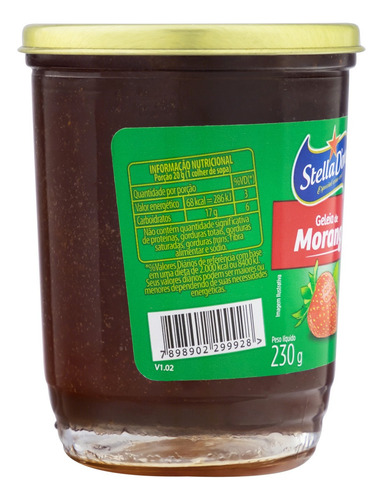 Geléia Stella D'oro morango sem glúten 230 g