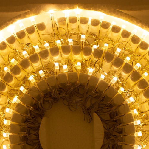 Serie Navideña 150 Focos Led Luz Calida Mate 7 Metros