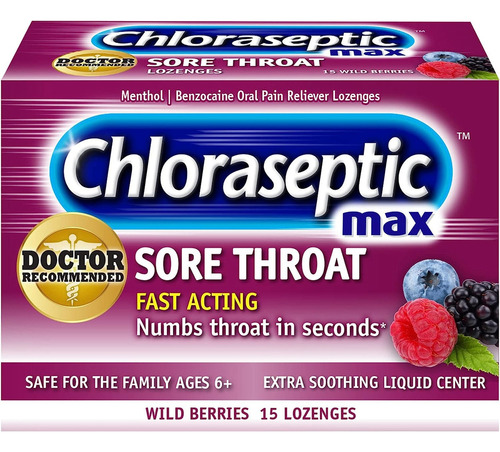 Chloraseptic Max Sore Throat Wild Berries Americano