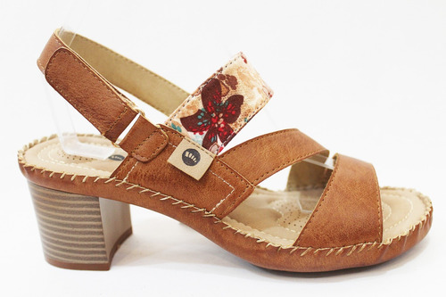 Sandalia Cuero Mujer Combinada Art Sandy. Marca Claris Shoes