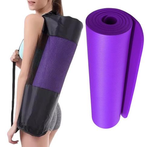 Colchoneta Yoga Mat Fitness Pilates Gym Antideslizante 10 Mm