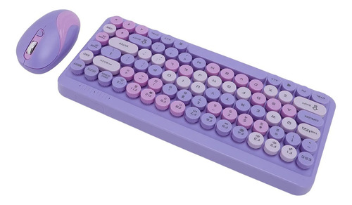 Teclado E Mouse Hk-08 Sem Fio Portátil Usb Com Receptor Teclado Feminino