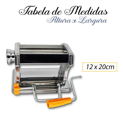 Máquina De Macarrão Lasanha Manual Massa Caseira Aço Inox
