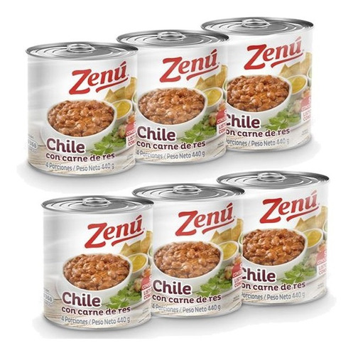 2 Chile Con Carne De Res Zenu 440g X 3u - g a $41