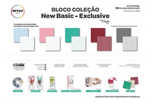 Rptco - Bloco De Papéis Coleção New Basic By Vlady - 50 Folh