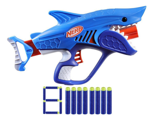 Lanzador Nerf Junior Wild Sharkfire + 8 Dardos / Diverti