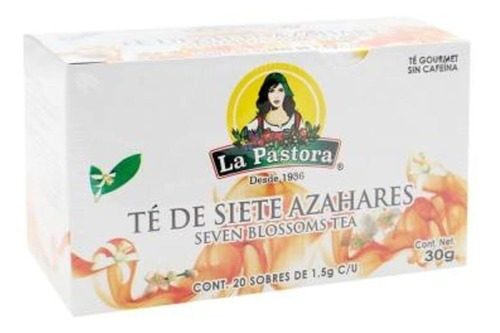 Té De Siete Azahares La Pastora 20 Sobres Sin Cafeína