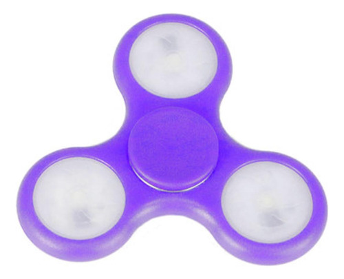 Fidget Spinner Antiestres Luces Led Purpura