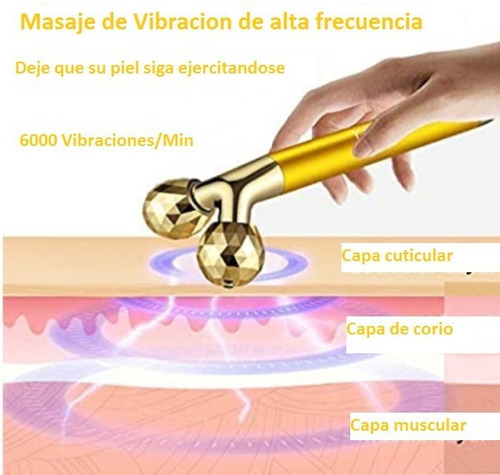 Imagen 3 de 5 de Kit Masajeador De Piel Gold 24k