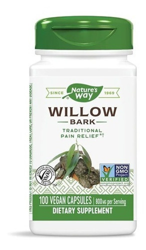 Willow Bark 400 Mg - 100 Vegetarianas Nature's Way 