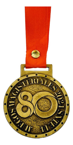 70 Medallas Personalizadas C/listón Sublimado Oro