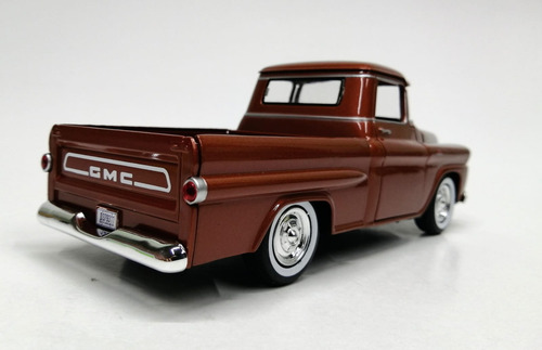 Gmc 100 1958 Fleetside Motormax Diecast Escala 1:24 Color Café