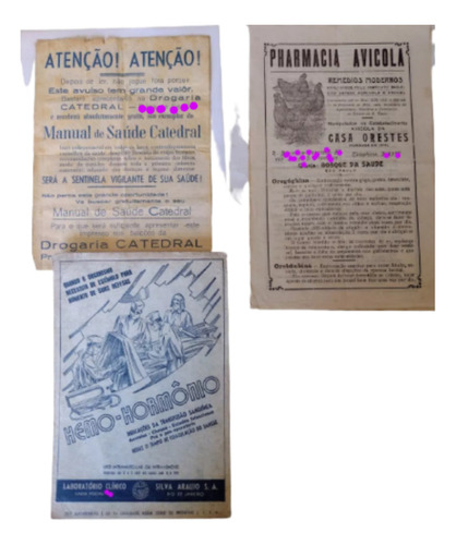 Memorabilia Farmácia Antiga Propagandas Mata Borrão Coleção