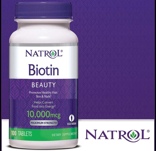 Imagen 1 de 1 de Biotin Biotina Natrol 10000 Caida De Cabello Nueva Version