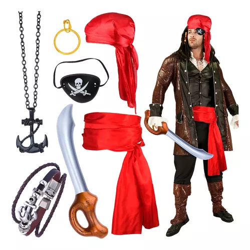 Espada Pirata Y Parche En El Ojo De Pirata Para Fiestas Temáticas De  Piratas, Fiestas De Cumpleaños Y Accesorios De Disfraces De Juego De Roles