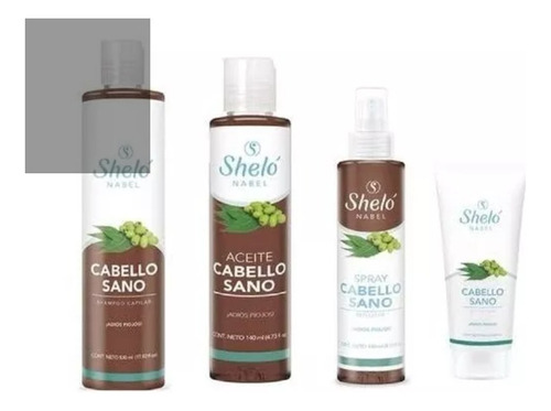 Shampoo Para Piojos + Gel + Spray + Aceite Cabello Sano. Kit