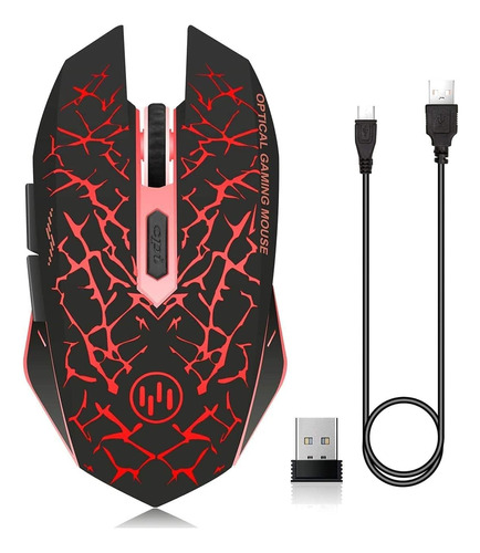 Ratón Gamer Vegcoo C12 Rgb Rojo