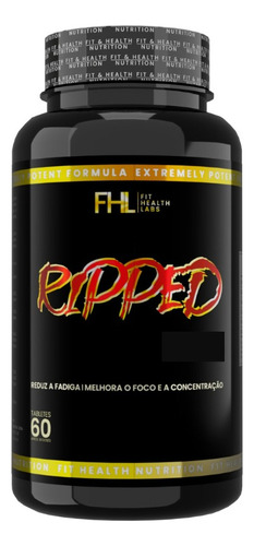 Ripped Full Foco Concentração Elimina A Fadiga 60 Comprimido Sabor Sem