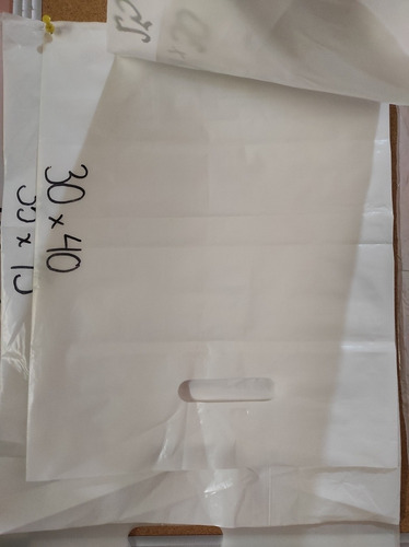 Imagen 3 de 6 de Bolsas Plásticas De Boutique. Blancas. Medidas. Calidad