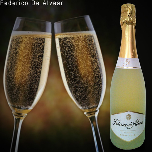 Imagen 3 de 3 de Champagne Federico Alvear Extra Dulce Caja X6u 750cc