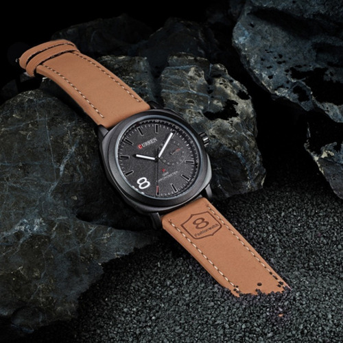 Relojes Impermeables Curren8139 Leather Business Para Hombre