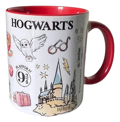 Taza pop de Harry Potter, 350 ml, color blanco