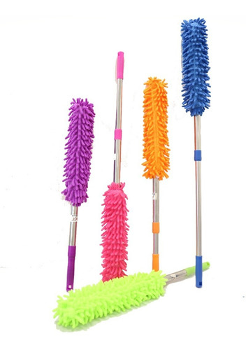 Imagen 3 de 5 de Lampazo De Microfibra Mango Extensible Colores Plumero Suave